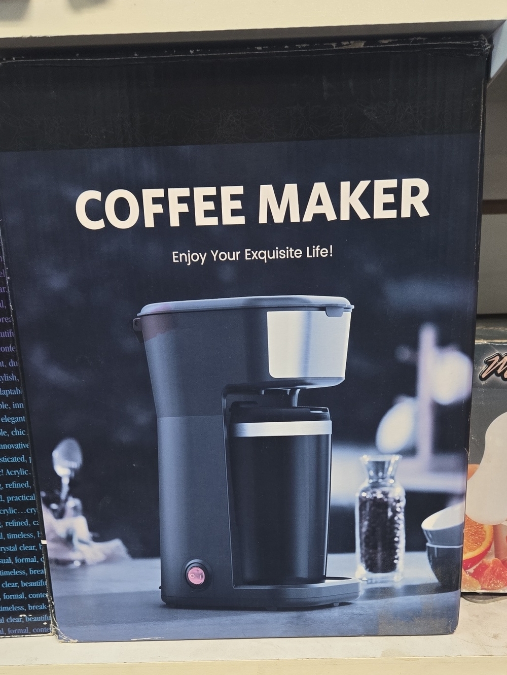 Black Coffee Maker - Compact Single Serve Brewer
